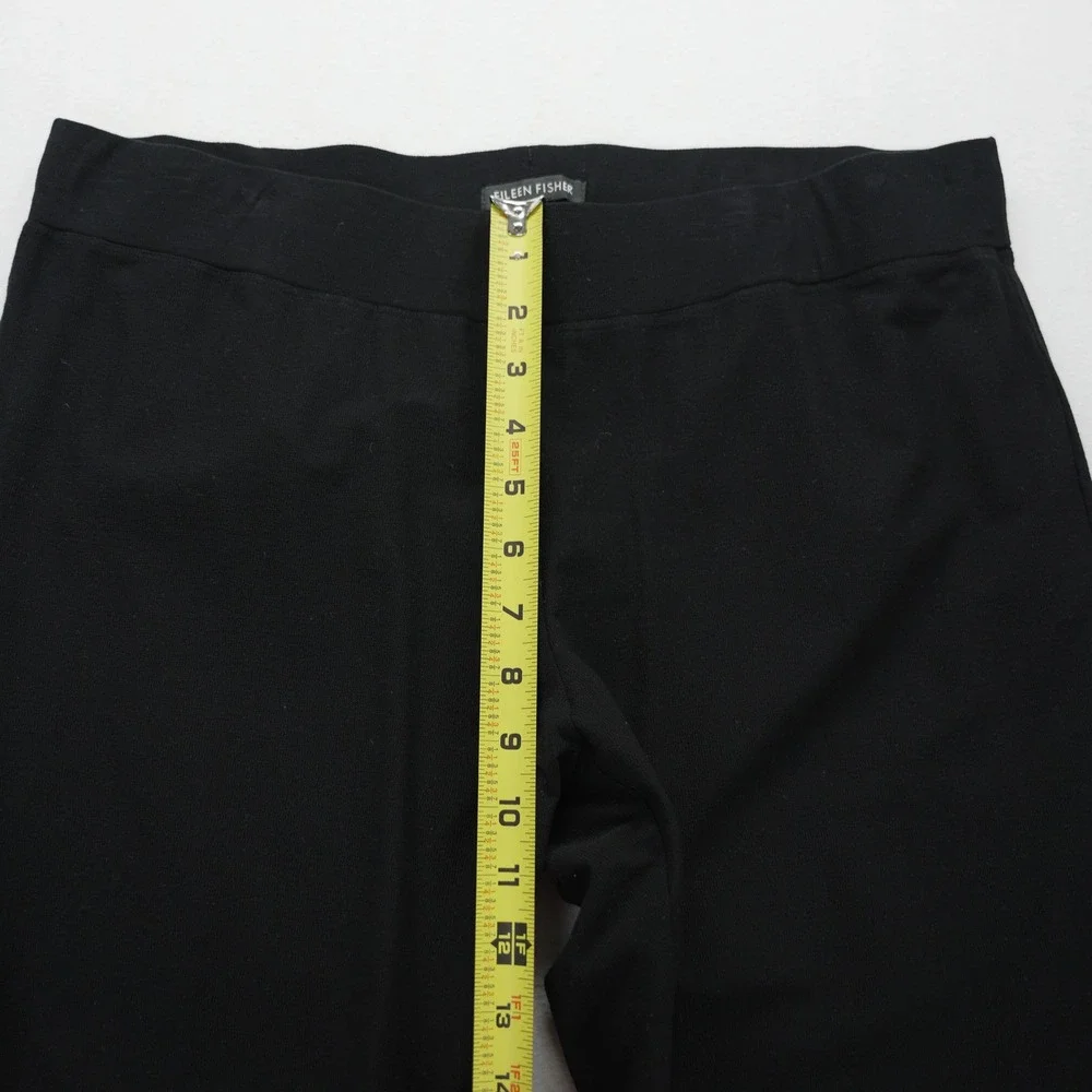 Eileen Fisher Womens Black Stretch Crepe Pull On Pants Size Large L - Picture 3 of 7